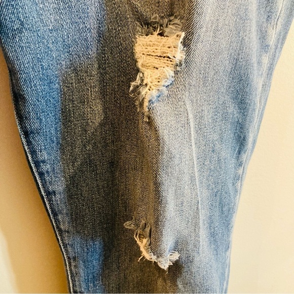 KANCAN Sz 13 High Rise Slim Patch Pockets Mid Wash Distressed Straight Jeans - Picture 3 of 13